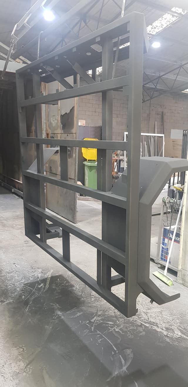 Metal Structure In Progress — Border Security Doors & Powder Coating in Wodonga, VIC