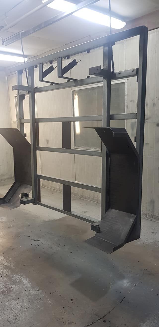 Ceiling-Mounted Metal Structure In A Room — Border Security Doors & Powder Coating in Wodonga, VIC