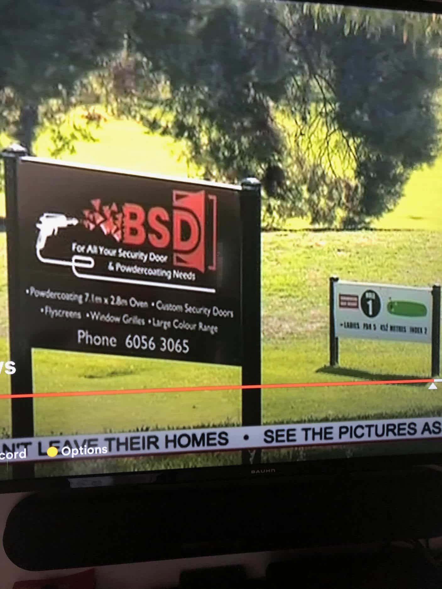 Contact Banner for Security Door Alongside the Road in Wangaratta — Border Security Doors & Powder Coating in Wodonga, VIC