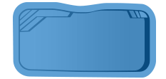 A drawing of a large swimming pool with blue water.