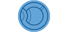 A drawing of a large swimming pool with blue water.