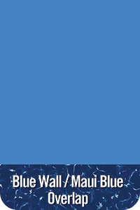 A picture of a blue wall / maui blue overlap.