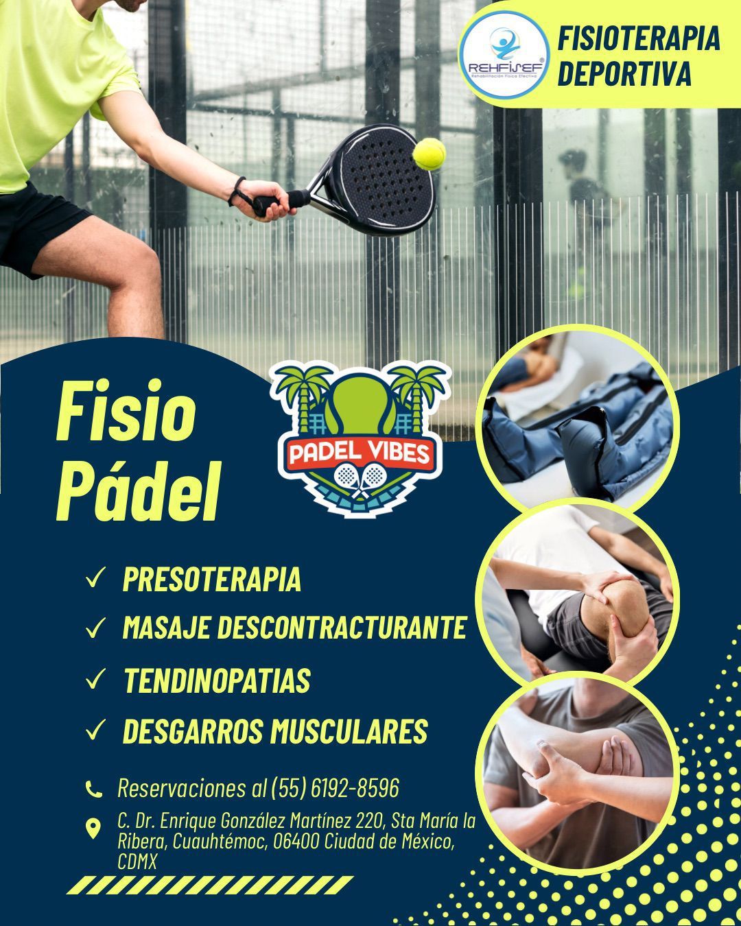 Cartel promocional de fisioterapia