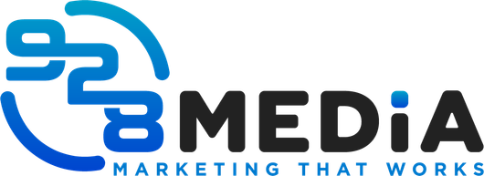 A logo for a company called 928MEDIA marketing that works