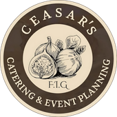A logo for ceasar 's catering and event planning