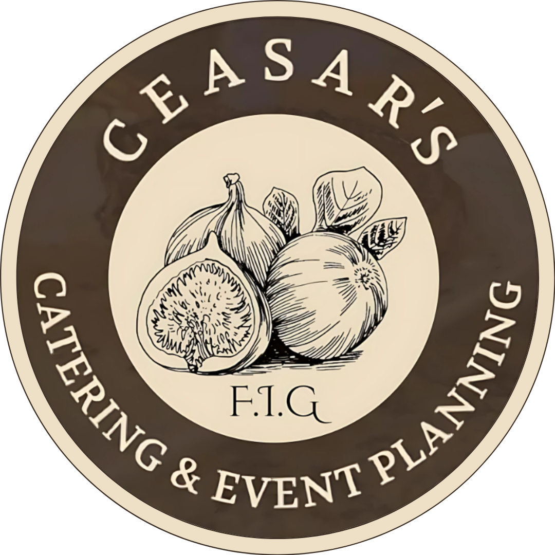 A logo for ceasar 's catering and event planning