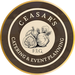 A logo for ceasar 's catering and event planning