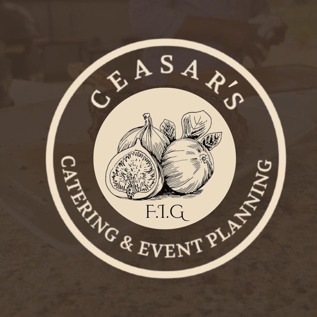 A logo for ceasar 's catering and event planning