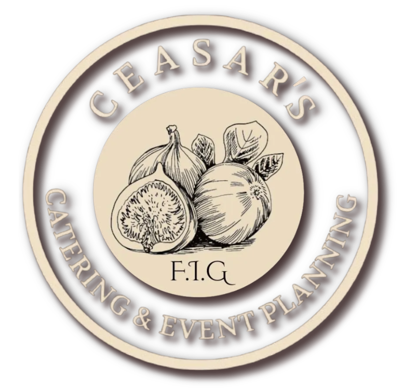 A logo for ceasar 's catering and event planning