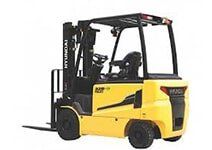 Yellow Fork Lift Truck Front-Side View — Golf Carts in Independence, MO