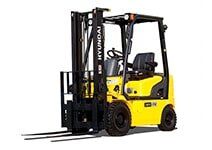 Yellow Thin Fork Lift Truck Back-Side View — Golf Carts in Independence, MO