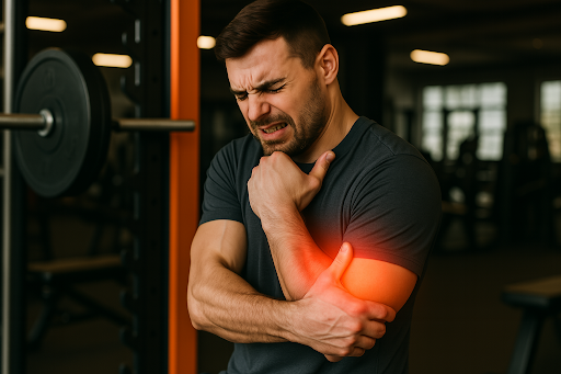 dor no cotovelo musculação