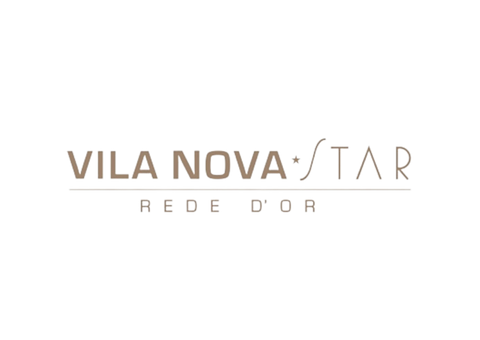 A logo for vila nova star rede d' or on a white background.