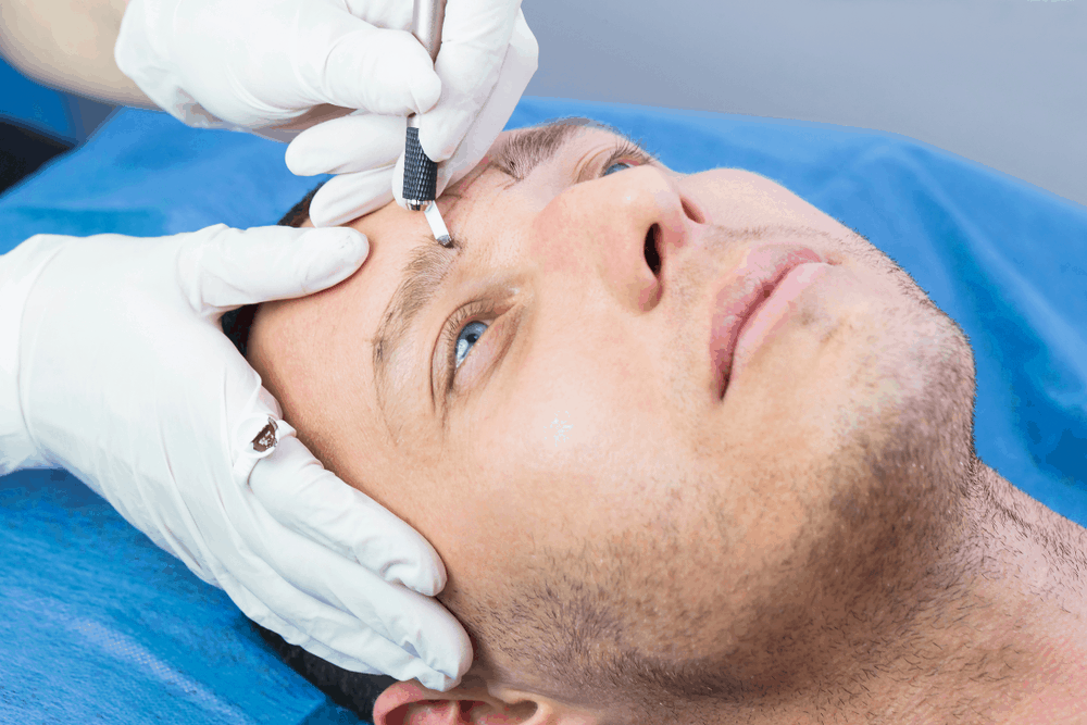 Microblading on men the beauty mark by ronnie