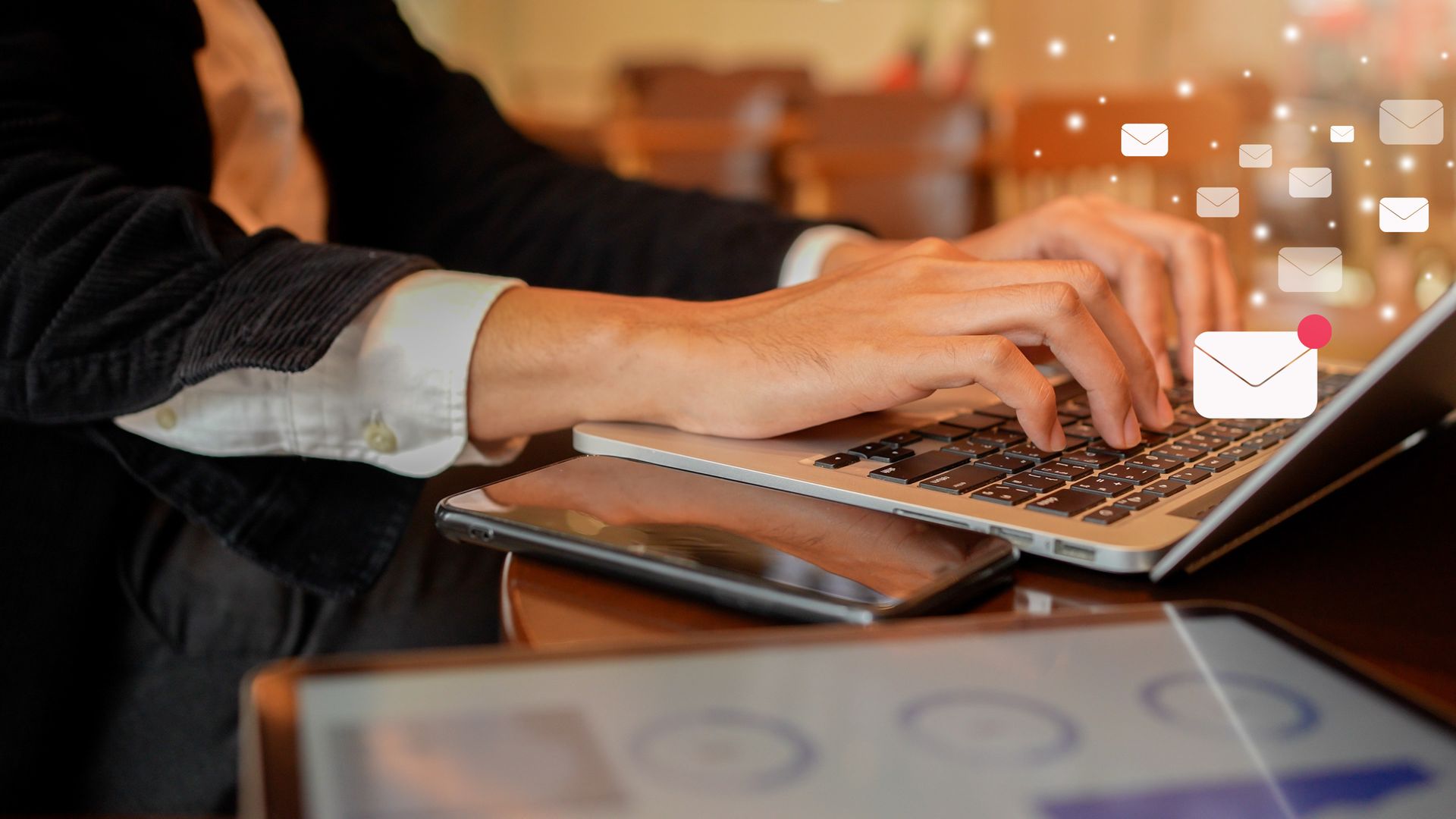 Woman testing digital marketing platforms and features