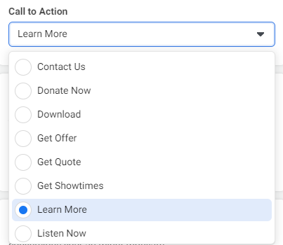 A screenshot of a call to action screen that says learn more.