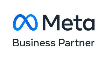 The meta business partner logo is blue and black on a white background.