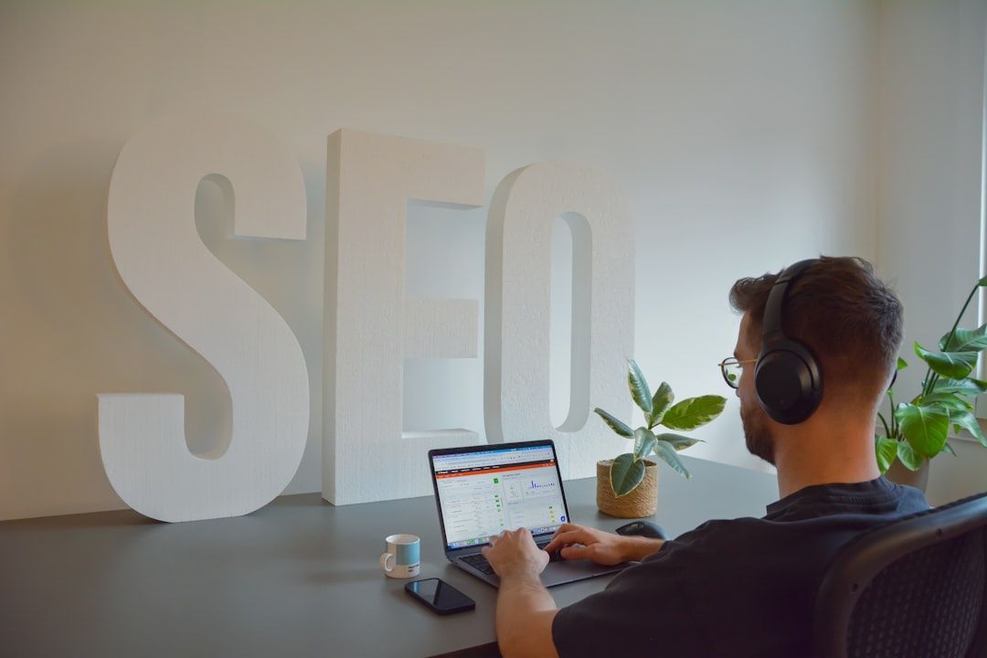 Man analyzing SEO data to improve lead quality.