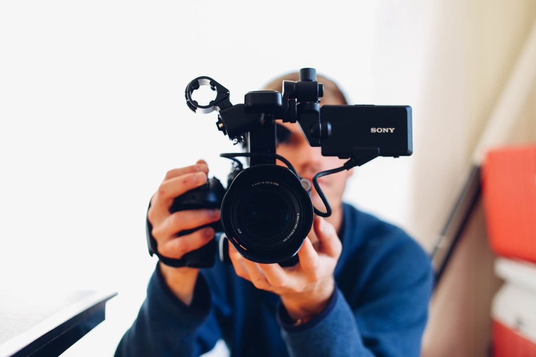 Camera shooting a video marketing campaign