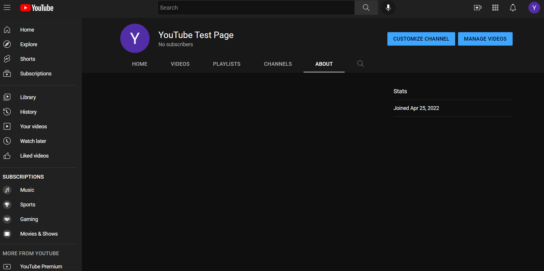 A screenshot of a youtube channel with a purple logo