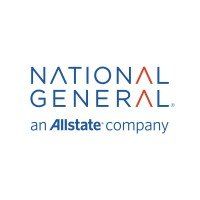 Logo for National General, an Allstate company, with blue text and red accents.