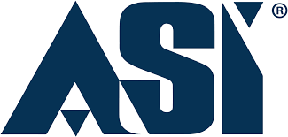 Dark blue ASI logo with a triangular A, a large S, and a triangular I, with an (R) symbol.