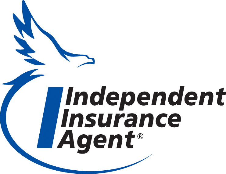 Blue eagle soaring, representing an Independent Insurance Agent. The logo includes text.