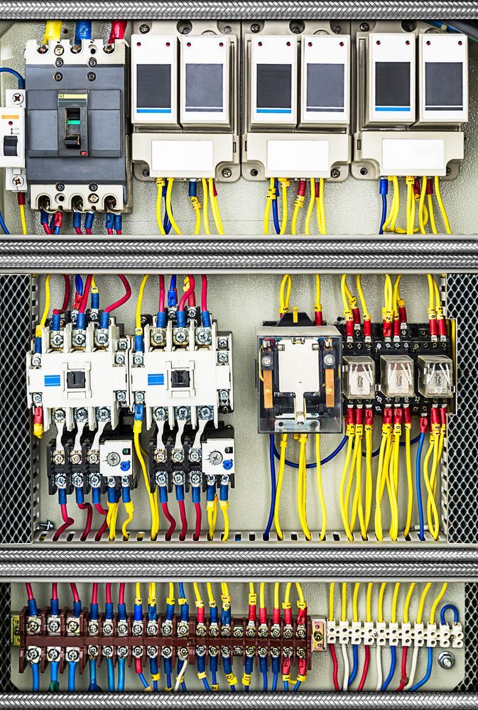 A Close Up of a Electrical Control Panel With a Lot of Wires — Switchboard & Power Controls Pty Ltd in Alice Springs, NT