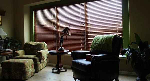 Brown Wooden Blinds — Mansfield, TX — A+ Blinds