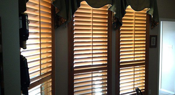 Brown Draperies Window — Mansfield, TX — A+ Blinds
