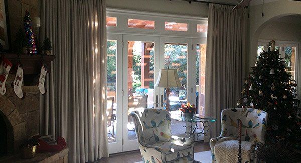 White Draperies Window — Mansfield, TX — A+ Blinds
