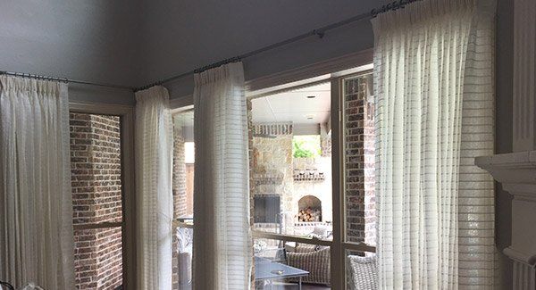 Old Draperies Window — Mansfield, TX — A+ Blinds