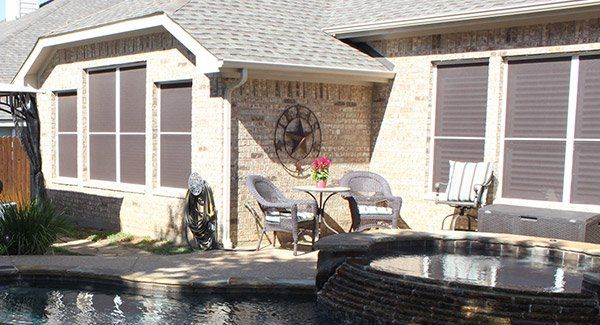 White House With Solar Screen Window — Mansfield, TX — A+ Blinds