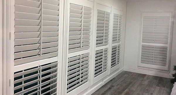 White Vertical Shutters — Mansfield, TX — A+ Blinds