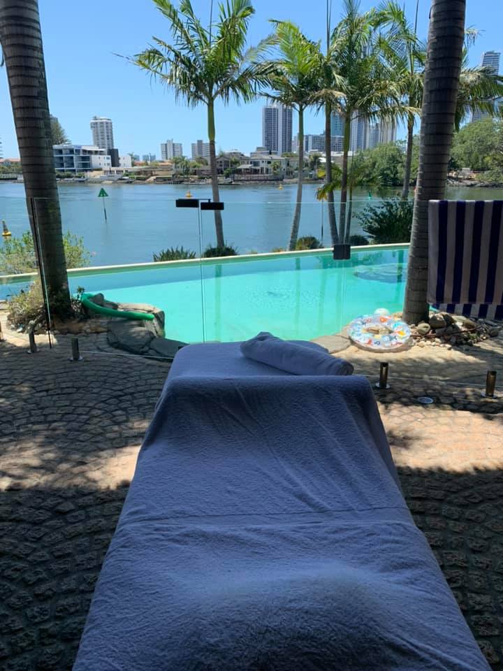 Mobile Facial and Massage Bed by the Pool  — Beauty Therapy Gold Coast QLD