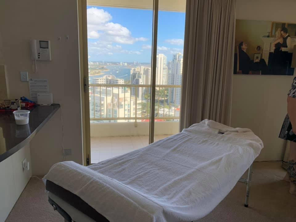 Massage Bed Beside The Window  — Beauty Therapy Gold Coast QLD