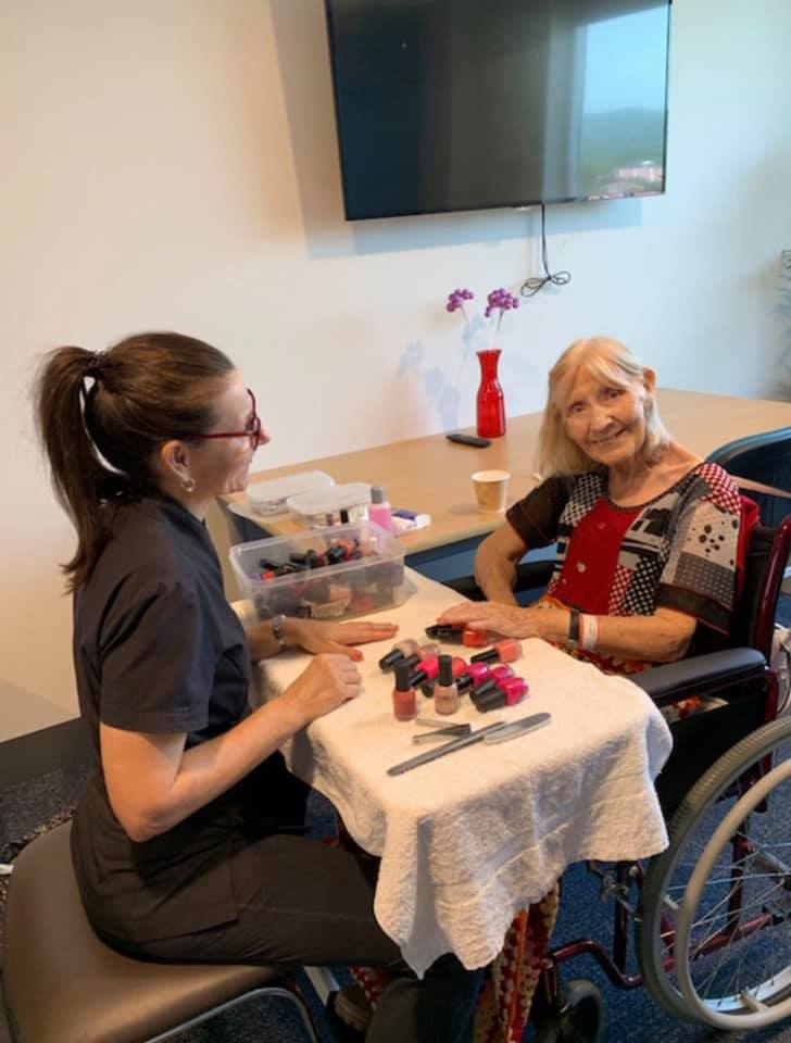A Happy Elderly Woman at nursing home— Beauty Therapy Gold Coast QLD