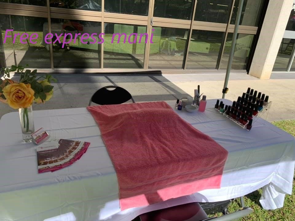 Express manicures at University stall — Beauty Therapy Gold Coast QLD