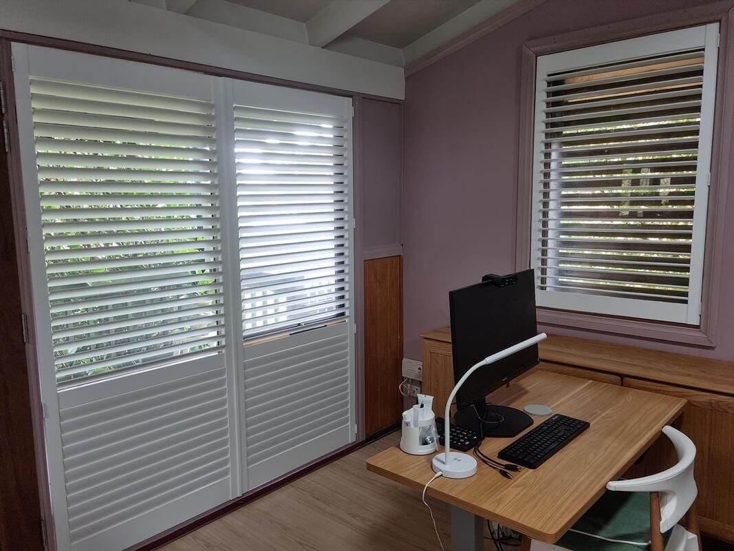 Office Room with Luxaflex Norman Shutters - Luxaflex Plantation Shutters In Ballarat