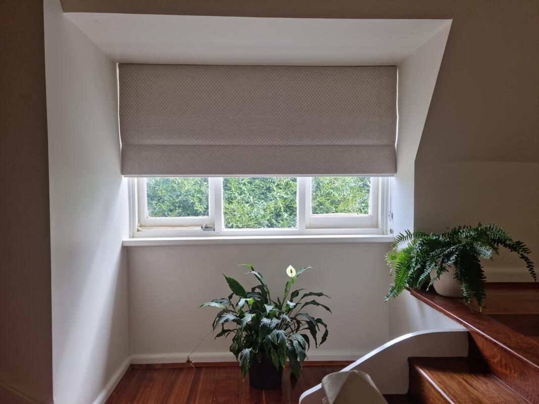 Contemporary Grey Roman Blinds Enhancing Interior Decor - Luxaflex Blinds In Ballarat