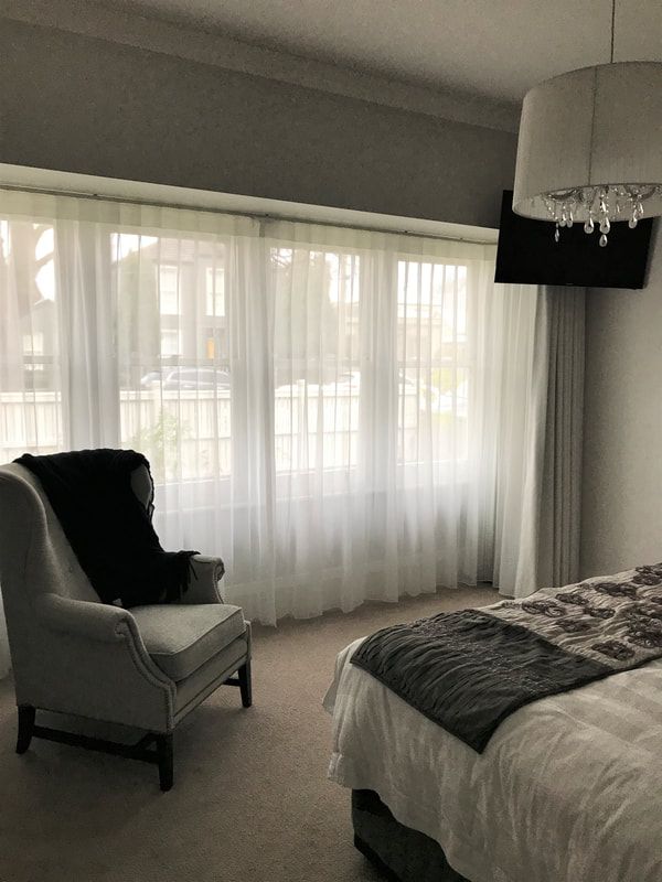 Chic Bedroom Window Curtain Display - Window Furnishings In Ballarat