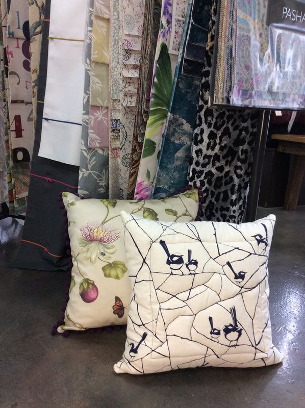 Pillows, Cushions, and Fabrics Displayed in Gallery - Luxaflex Curtains In Ballarat