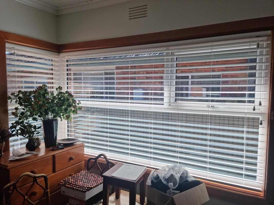 Venetian Blinds Adorning a Broad Window - Luxaflex Blinds In Ballarat