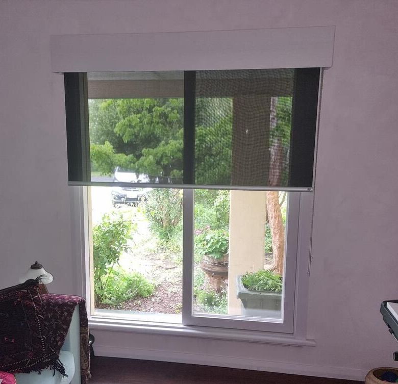 Dark grey roller blind - Luxaflex Soft Shades In Ballarat