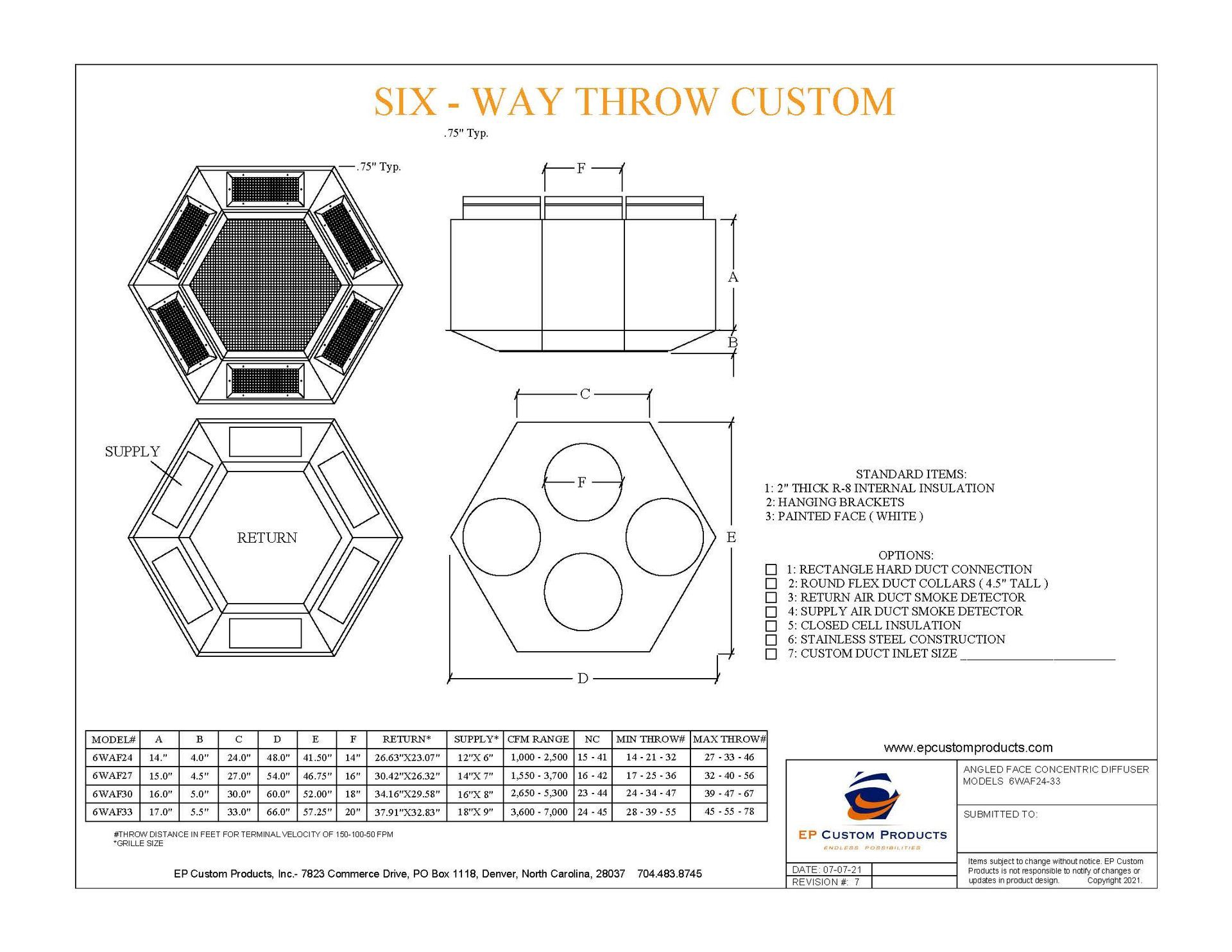 A black and white drawing of a six-way throw custom.