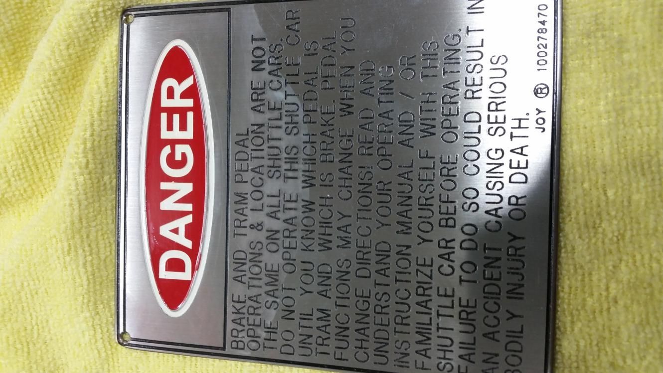 A Danger Sign That is on a Yellow Cloth — Total Engraving In Sandgate, NSW