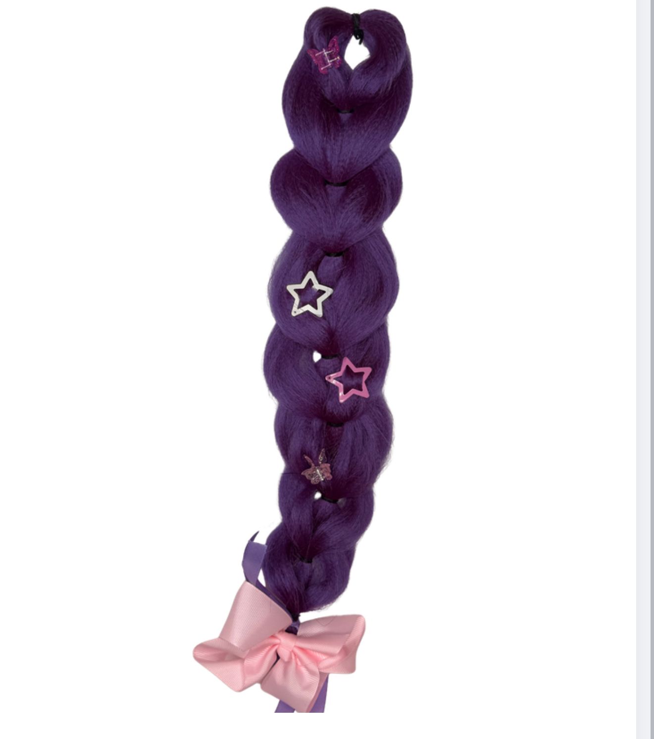 Purple Regular Clip-On Braid ~Handmade