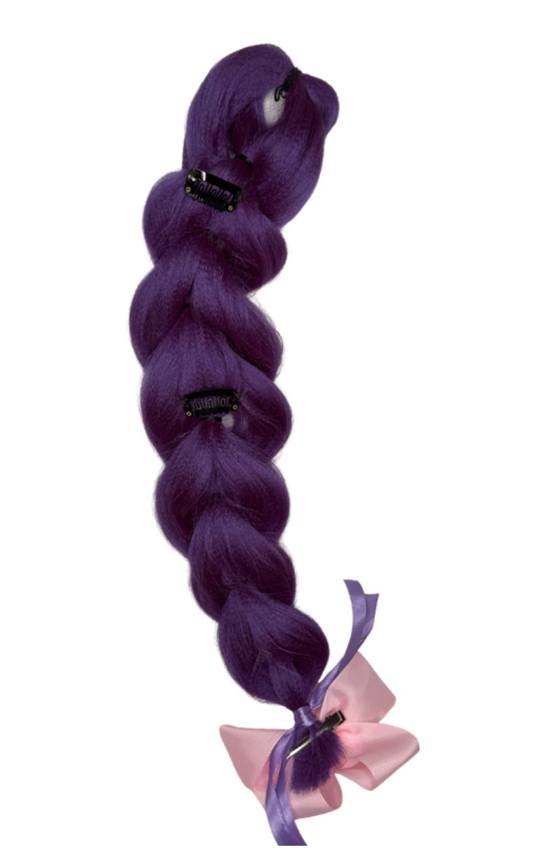 Purple Regular Clip-On Braid ~Handmade