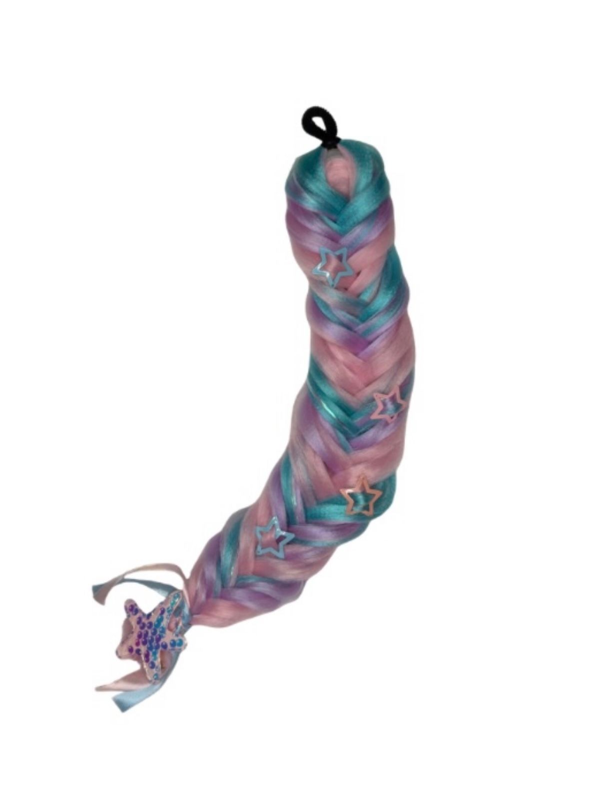 Mermaid Small  Clip-On Braid ~Handmade