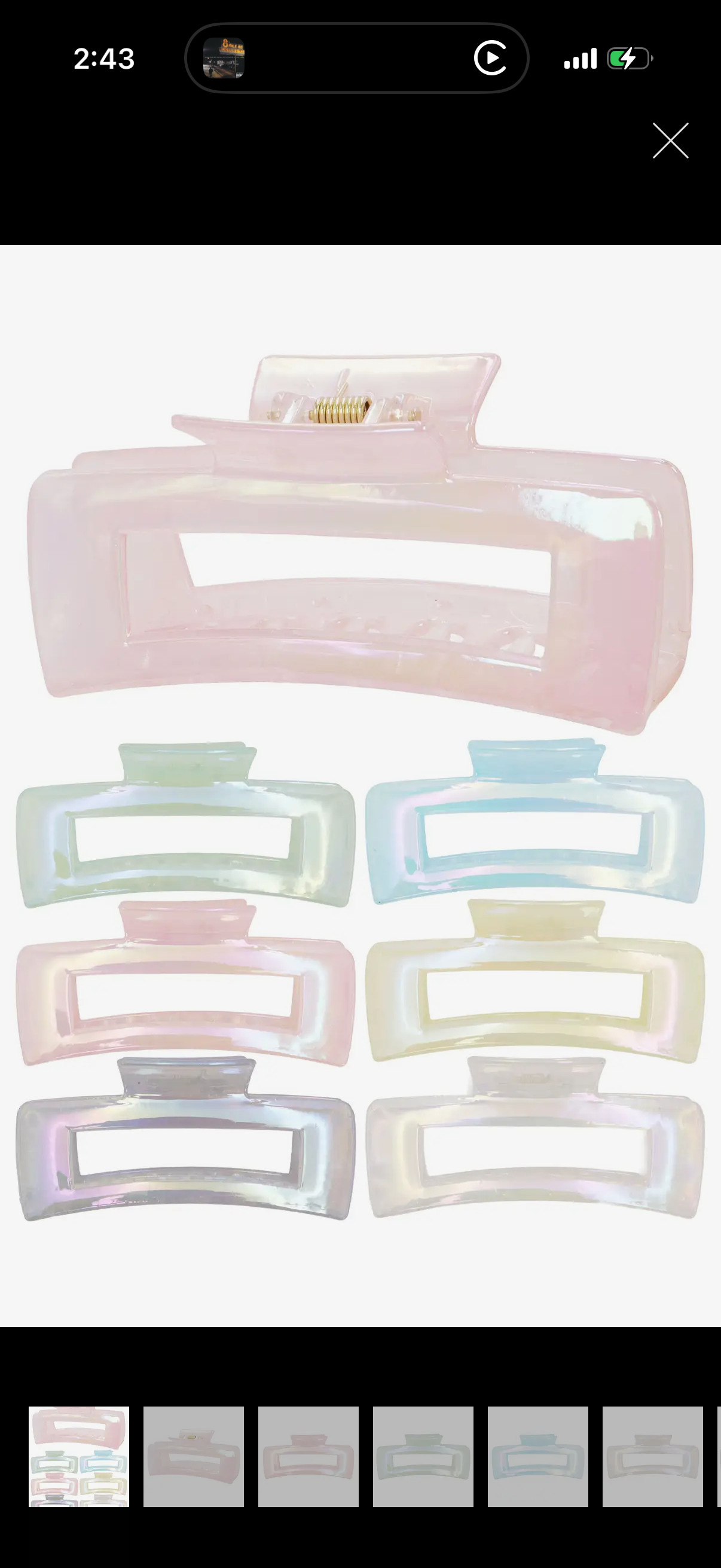 Iridescent Claw Hair Clip